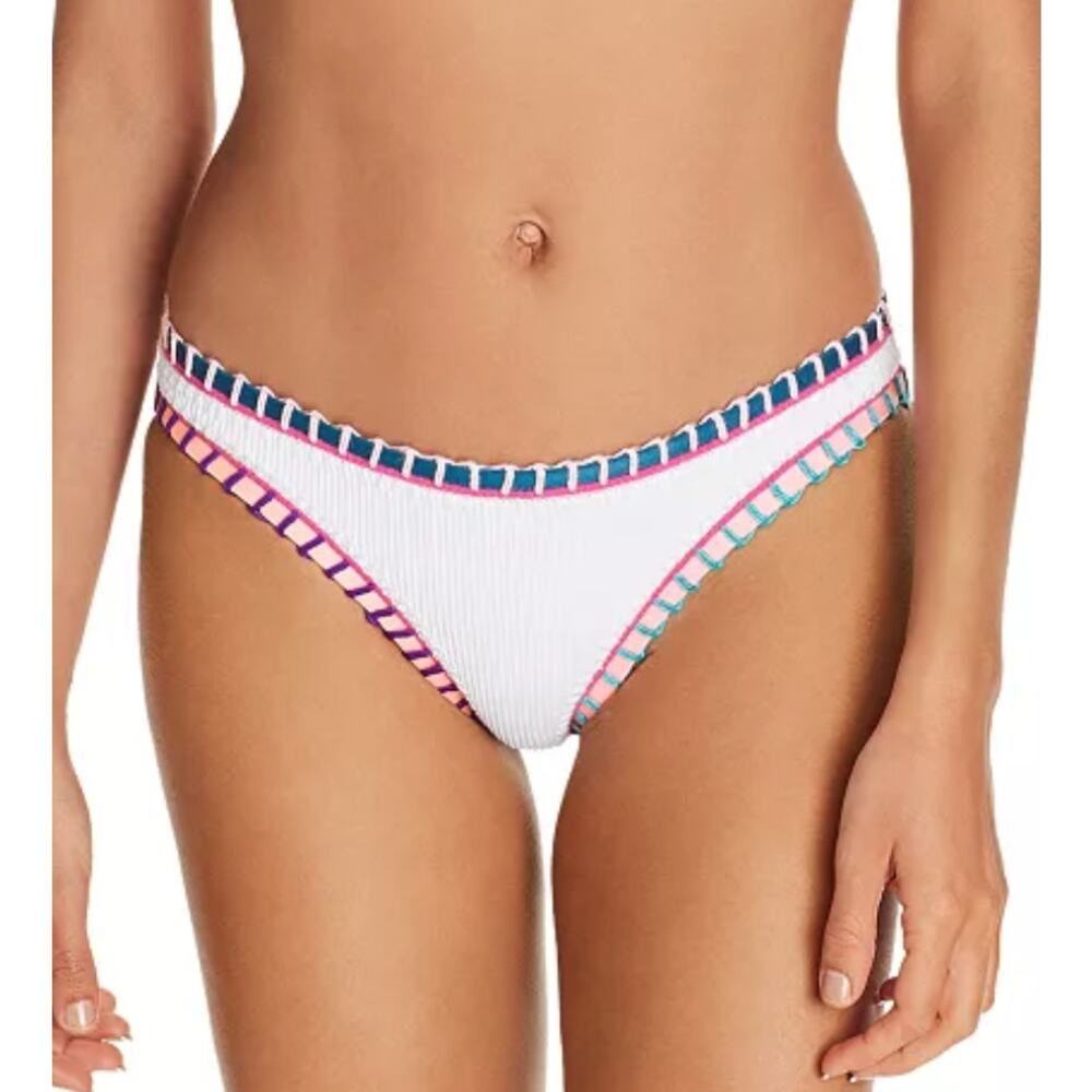 NWT Platinum Color Block Whipstitched Scoop Bikini Bottom